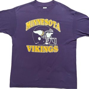 Vintage Minnesota Vikings Single Stitch Tee Shirt sz XL, fits like large Trench